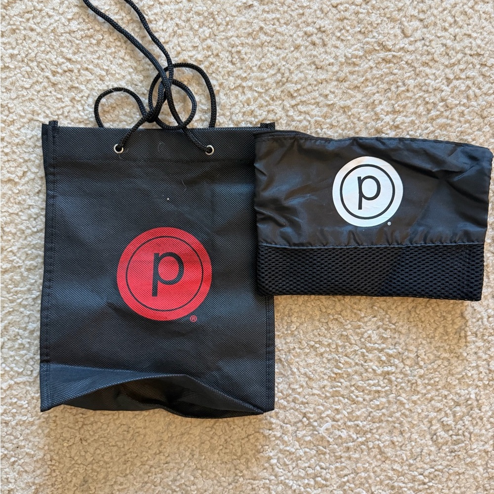 Two pure barre small bags pouches like new